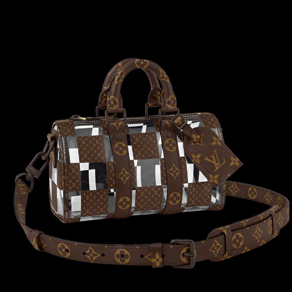 Louis Vuitton Keepall Bandouliere 25 Bag Monogram Chess Coated Canvas - Picture 14 of 16